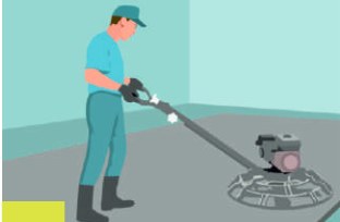 Предварительная обработка бетона машиной с диском